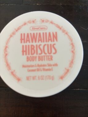 New Hawaiian Hibiscus Body Butter — White with Coral Label